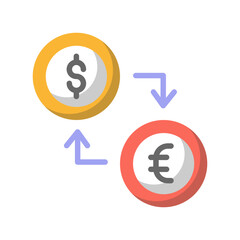 Currency exchange Vector Icon

