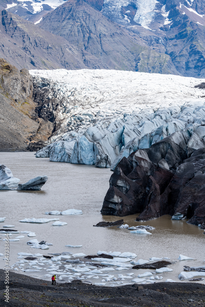 Wall mural Svinafellsjokull Glacier in Iceland during the summer months