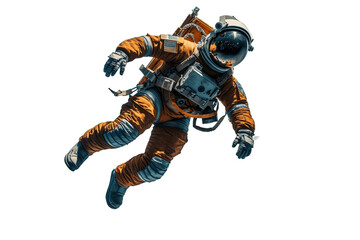 Astronauts Roaming Deep Space isolated on a transparent background, Generative Ai