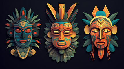 vector illustrations Tribal lkeaders from around the world , award winning photography
