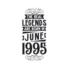 Born in June 1995 Retro Vintage Birthday, real legend are born in June 1995