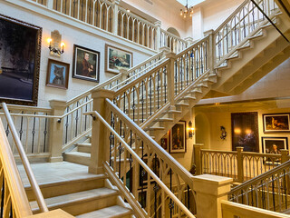 Naklejka premium Verona, Wisconsin: Epic Epic campus. Epic Systems Corporation healthcare software company. Wizard Academy campus, Great Hall building, staircase of moving pictures. 