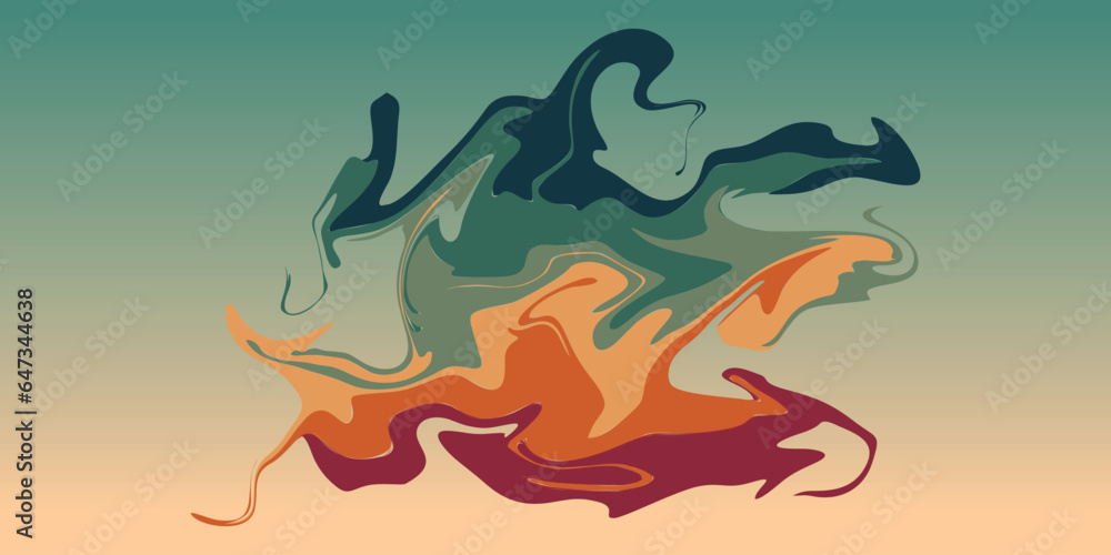 Poster abstract background with an arrangement of image shadows connected by irregular lines