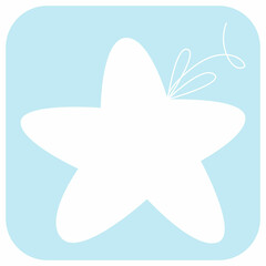 Star Christmas icon for design.
