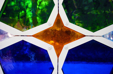 Stained glass window, star