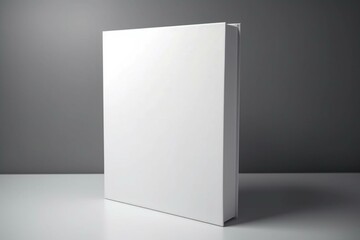 a front view of a blank white book cover mock up, perfect for design presentation. Generative AI