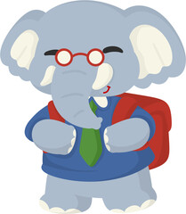 elephant student cartoon