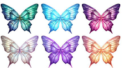 Fototapeta premium Butterfly with vibrant colors on a white background