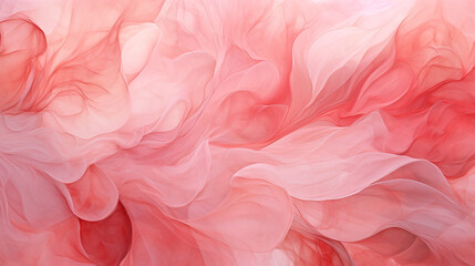 Fototapeta premium Vermillion and baby pink silk fabric texture
