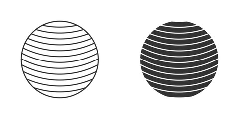 Fitness ball icon. Vector illustration.