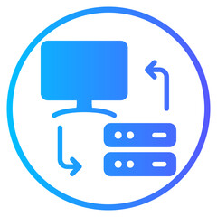 data exchange gradient icon