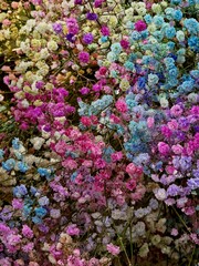 bouquet with small flowers as background