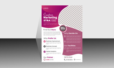 Creative  construction  colorful business flyer web design, vector template design or business poster template design.

