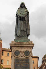 Statue of Giordano Bruno in Rome, Italy