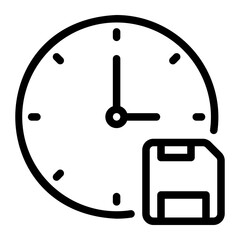 floppy disk line icon