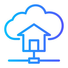 smart home gradient icon