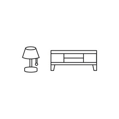 icon design simple home furniture Web design, mobile app.