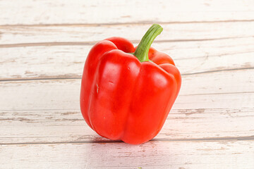 Ripe red Bulgarian bell pepper