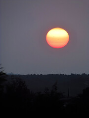 sunset in the mountains