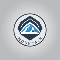 square mountain idea logo concept