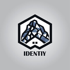 stone house logo concept