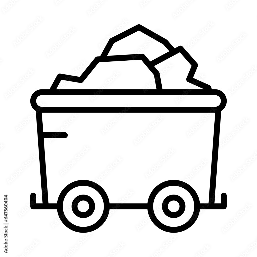 Poster mining icon vector design in trendy style