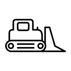 bulldozer icon vector design in trendy style