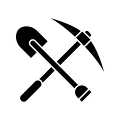 mining icon vector design in trendy style
