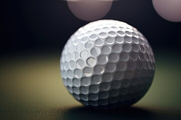 A golf ball close up. Hand edited generative AI.