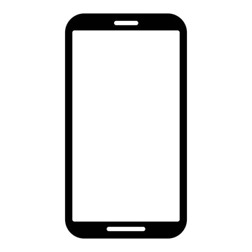 mobile phone icon vector logo illustration in flat style