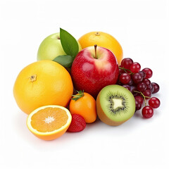 Naklejka na ściany i meble fruits on a white