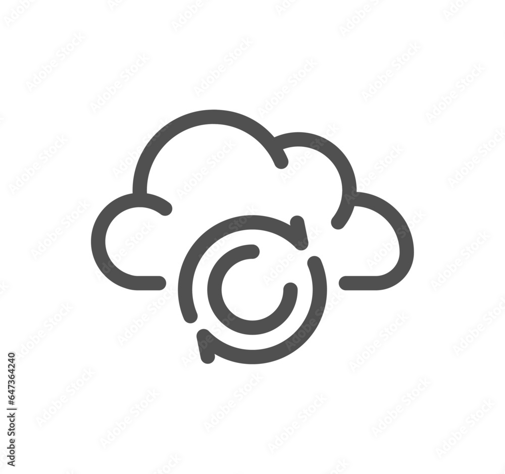 Poster data exchange related icon outline and linear vector.