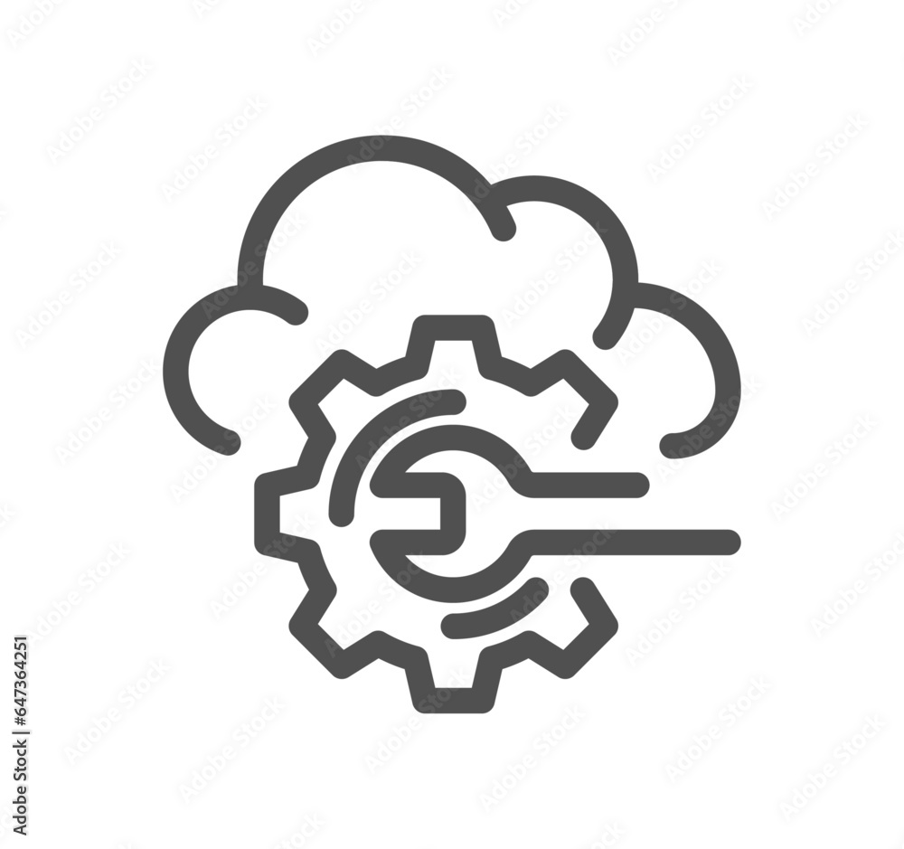 Poster data exchange related icon outline and linear vector.