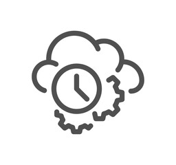 Data exchange related icon outline and linear vector.