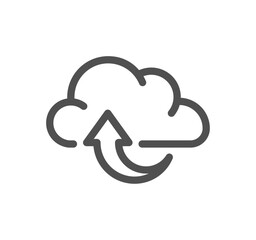 Data exchange related icon outline and linear vector.