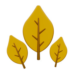 Autumn Leaf 3D Icon