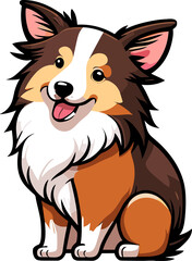 Fototapeta premium Cute Cartoon Dog