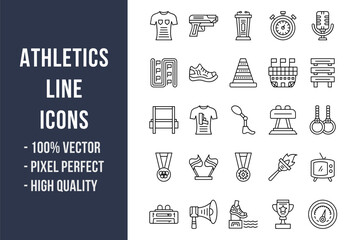 Athletics Line Icons