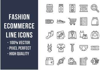 Fashion Ecommerce Line Icons