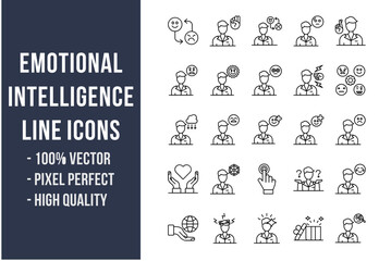 Emotional Intelligence Line Icons