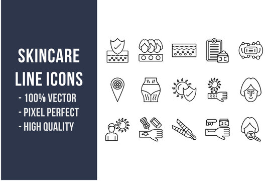 Skincare Line Icons