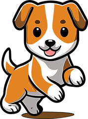 Obraz premium Cute Cartoon Dog 