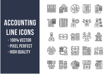 Accounting Line Icons