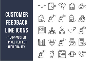 Customer Feedback Line Icons