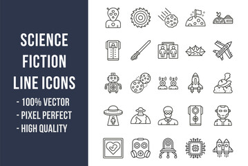 Science Fiction Line Icons