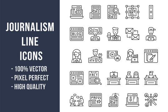 Journalism Line Icons