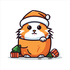 
christmas cute animal vector
