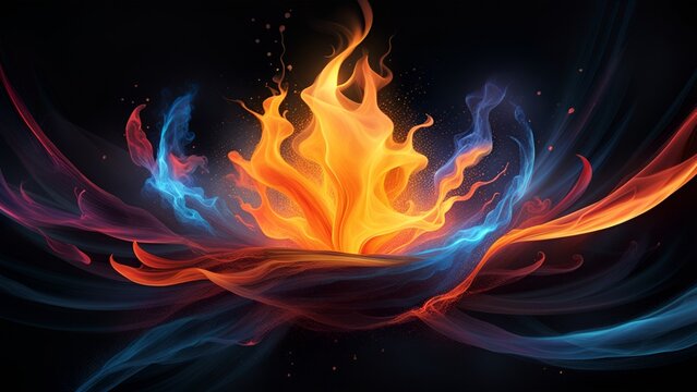 Splash fire flaming element background, High quality