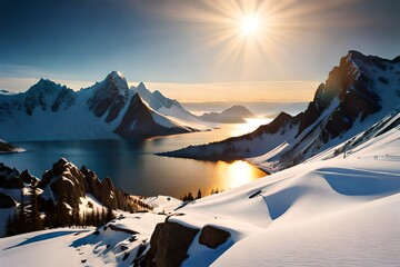 sunrise in the mountains