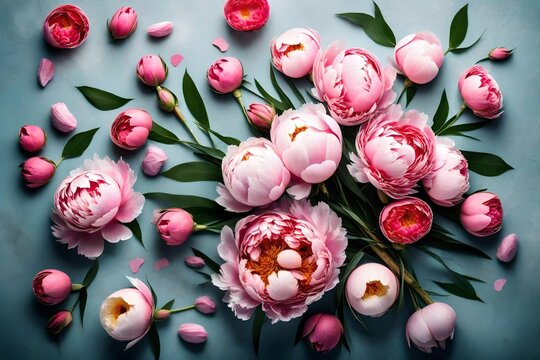 
A bouquet of flowers against a colorful background can be a beautiful and versatile image suitable for various occasions such as Valentine's Day, Easter, birthdays, International Women's Day, and Mot